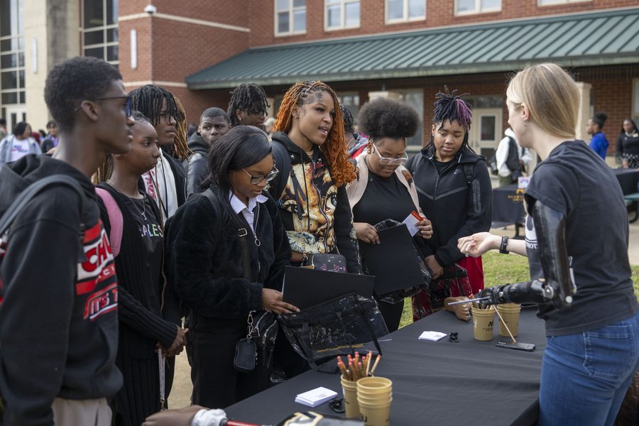 ASU students at Admissions event