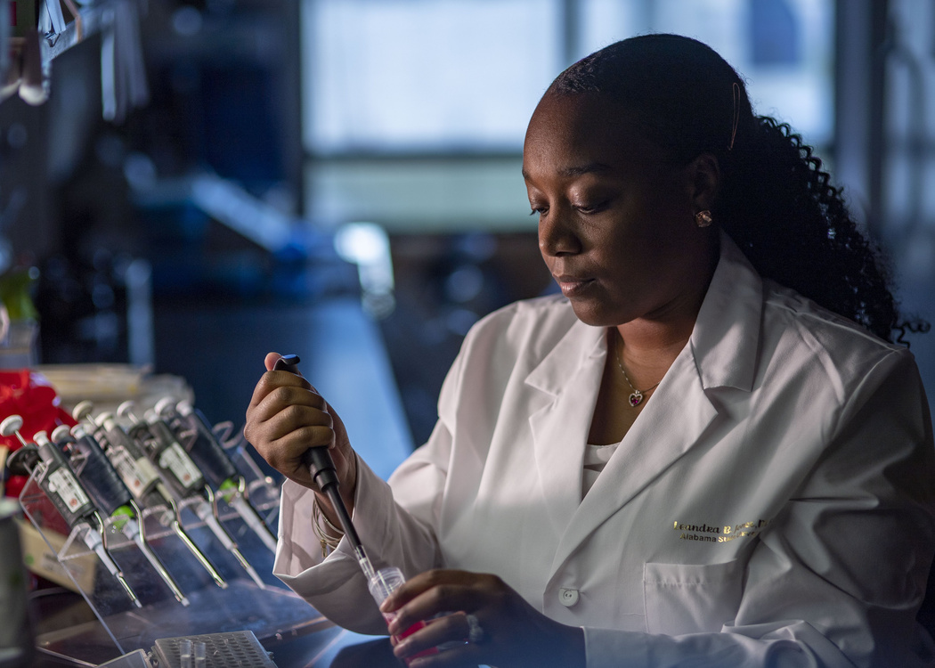 Alabama State researcher at work