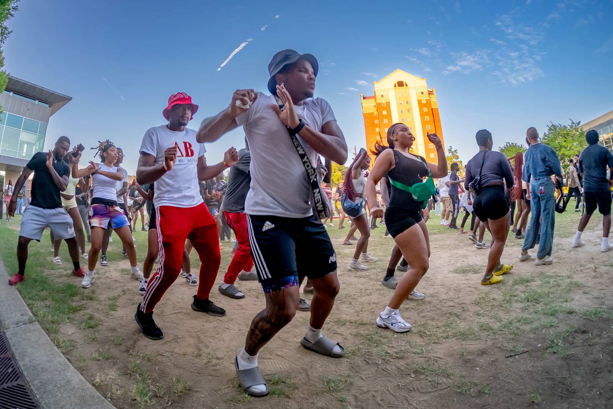 ASU Students dancing on campus grounds